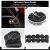 Synthetic Lava Rock Beads Strands X-G-S277-8mm-01-5