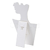 Cardboard Covered with Linen Cloth Necklace & Earring Display Stands ODIS-Q041-07A-4