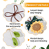 Crochet Sunflower Leaf Bowknot Hanging Pendant Decorations HJEW-WH0043-37G-4