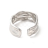304 Stainless Steel Twist Open Cuff Ring for Women RJEW-E063-24P-3