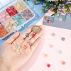   160Pcs 8 Colors Two Tone Transparent Spray Painted Glass Beads GLAA-PH0002-40-3