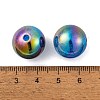 UV Plating Rainbow Iridescent Two Tone Acrylic Beads PACR-C009-04C-3