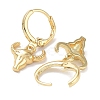 Brass Dangle Leverback Earrings EJEW-L269-052G-2
