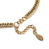 Ion Plating(IP) 304 Stainless Steel Cuban Link Chain Necklace NJEW-D045-04G-3