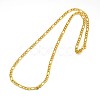 304 Stainless Steel Figaro Chain Necklace Making STAS-A028-N023G-1