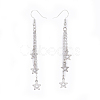 Brass Tassel Dangle Earrings EJEW-JE03303-2