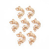 Rack Plating Brass Micro Pave Clear Cubic Zirconia Links Connectors KK-T060-51-RS-1