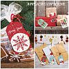 Rectangle Christmas Theme Kraft Paper Cord Display Cards CDIS-K003-02G-5