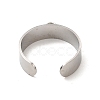 304 Stainless Steel Open Cuff Ring Components STAS-C067-01A-P-4