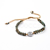 Adjustable Nylon Thread Braided Beads Bracelets BJEW-JB04690-01-1