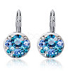 Platinum Plated Fashion Alloy Austrian Crystal Leverback Earrings EJEW-AA00057-51P-1