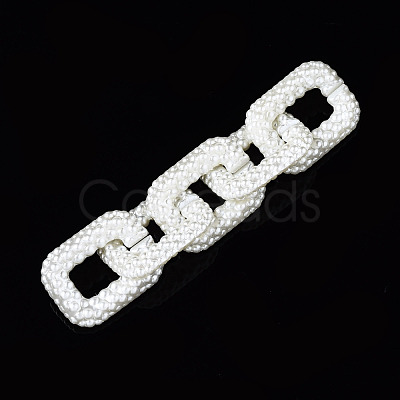 CCB Plastic Imitation Pearl Linking Rings CCB-Q091-012-1