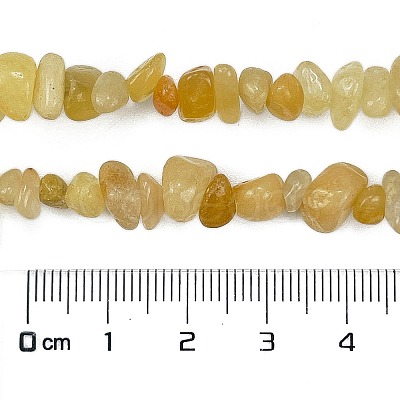 Natural Topaz Jade Chip Beads Strands G-M205-16A-1