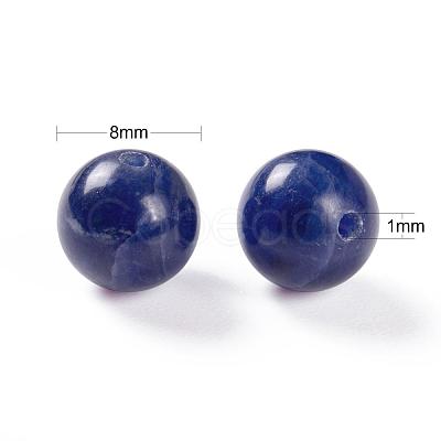 100Pcs 8mm Natural Sodalite Beads DIY-LS0002-32-1