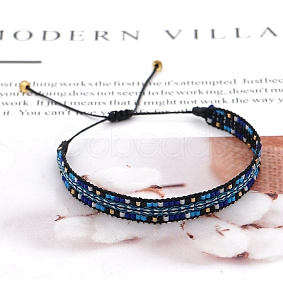 Friendship Loom Pattern Miyuki Seed Beads Bracelets for Women Men BJEW-Z013-41-1