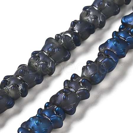 Electroplate Glass Beads Strands EGLA-Q127-A02-01E-1