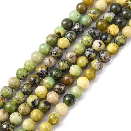 Natural Serpentine Beads Strands G-N166-4-1