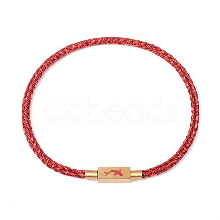 Braided Stainless Steel Wire Bracelets Making MAK-G014-02G-A-1