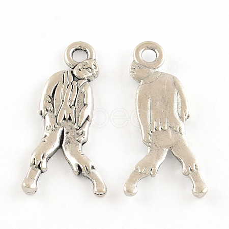 Tibetan Style Alloy Human Pendants TIBEP-S291-18-RS-1