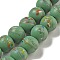 Handmade Lampwork Beads Strands, Round with Polka-Dotted, Dark Sea Green, 12~12.5mm, Hole: 2mm, about 24pcs/strand, 10.71''(27.2cm)