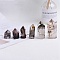 Point Tower Natural Lodolite Quartz Home Display Decoration, Healing Stone Wands, for Reiki Chakra Meditation Therapy Decors, Hexagon Prism, 30~40mm