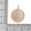 Brass Micro Pave Clear Cubic Zirconia Pendants X-KK-Z075-12G-3