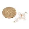 Grade AA Natural Cultured Freshwater Pearl Copper Wire Wrapped Connector Charms PALLOY-JF02134-3