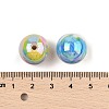 Printed Acrylic Round Beads OACR-R001-01A-3