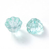 Transparent Spray Painted Glass Beads X-GLAA-T016-32B-2