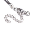 Round Glass Beaded Necklace for Women NJEW-JN03821-01-5