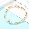 Brass Beaded Stretch Bracelets for Women BJEW-G736-03A-1