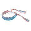 Cotton Braided Wave Pattern Cord Bracelet FIND-PW0013-002B-1