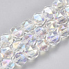 Electroplate Glass Beads Strands EGLA-S176-04-A01-1