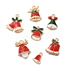 Christmas Theme Alloy Enamel Pendants FIND-M039-01G-1