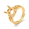 Adjustable Brass Finger Ring Components KK-WH0063-11G-1