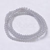 Pearl Luster Plated Faceted Rondelle Glass Beads Strands EGLA-J054-3x2mm-PL05-2