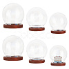 PandaHall Elite 6 Sets 3 Style Iridescent Glass Dome Cover DJEW-PH0001-26B-1