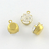 Golden Tone Brass Rhinestone Charms RB-R030-4.5mm-1