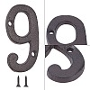 Iron Home Address Number AJEW-WH0126-24I-4