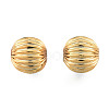 Brass Grooved Beads KK-N259-27A-3