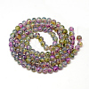 Baking Painted Glass Beads Strands X-DGLA-Q023-6mm-DB59-2