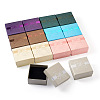 Magibeads 12Pcs 6 Colors Square with Bowknot Pattern Cardboard Jewelry Boxes CON-MB0001-08-2