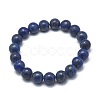 Natural Lapis Lazuli(Dyed) Bead Stretch Bracelets BJEW-K212-A-047-1