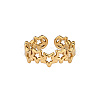 Golden Stainless Steel Open Cuff Rings FW2890-2-1