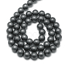 Frosted Non-magnetic Synthetic Hematite Round Bead Strands X-G-J344-8mm-3