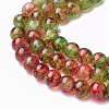 Spray Painted Glass Beads Strands GLAA-A038-B-47-3