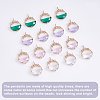 AHADERMAKER 16Pcs 4 Colors Glass Pendants GLAA-GA0001-32-4