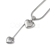 304 Stainless Steel Pendant Necklaces NJEW-P302-01P-2