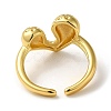 Rack Plating Brass Open Cuff Rings for Women RJEW-M162-30G-3