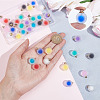  36Pcs 9 Colors Frosted Resin Pendants RESI-NB0001-82-3